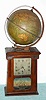 C.1910, German, for the American Market, 8-day world time or globe clock with 9" globe (pendulum movement).