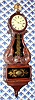 C.1850, Massachusetts Lyre over Box banjo clock, weight driven, 8-day.