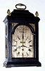 C.1790, English, William Mountain, London, single fusee, passing strike bracket clock, in an ebonized bell top case.