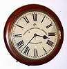 C.1916, English, Thomas Armstrong and Brother, Manchester, 14" dial, fusee wall clock, in a mahogany case.