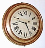 C.1850, Brewster and Ingrahams, dial clock with Kirk's patent iron backplate movement.