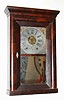 C.1840, E. C. Brewster and Co., 30-hour time/strike iron backplate shelf clock.
