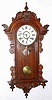 C.1901, William L. Gilbert Clock Co., "Columbia", 8-day time/strike wall clock.