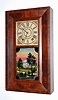 C.1843, L. Smith and A. Blakesley, Bristol, Conn, 30-hour wooden works, bevel front shelf clock, 2- weight, 30-hour.