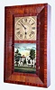 C.1840, Alfred Lowrey, Bristol, Conn, 30 hour wooden works, bevel front, restored.