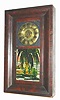 C.1842, Manross Prichard and Co., Bristol, Conn, 30hour brass works, 2-weight, OG, mahogany veneer.