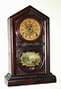C.1880, E. Ingraham and Co., DORIC, mahogany cased shelf clock, 8-day, time , strike and alarm, 8-day.