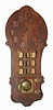 C.1908, Sessions Clock Co., RAMONA, Mission oak wall clock, 8-day time and strike.