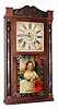 C.1840, Williams, Orton, Preston's, Farmington, Conn, Stenciled Column and Splat, 30 hour, wooden works, time and gong strike, restored.