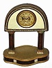 C.1920 Swiss, 8-day desk or boudoir clock, with some distress.