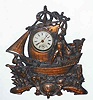 C.1905, Robert Johns Mfg., Chicago, IL, 30-hour lever movement cast iron novelty