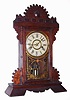 C.1890, New Haven Clock Co., "Calumet", 8-day time and gong strike mantel clock.
