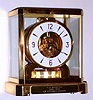 C.1973 [dated], Swiss, LeCoultre, ATMOS, or self winding, perpetual running clock, Calibre 528-8, with lift-out front glass, serial No. 381580. A presentation to F. A. Nicoletta, for 25 years of service, 1948-1973, GM Assembly Division.