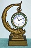 C.1900 New Haven Clock Co., "Astoria", 30-hour ball watch on a dolphin stand.