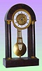 C.1860, French, Viguier, Hr., Paris, Empire style mantel clock with gilt grid-iron pendulum, longer duration /?.