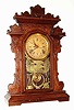 C.1884 E. Ingraham and Co., "Index Calendar", 8-day time/strike calendar shelf clock.