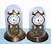 C.1970-75, Two Kundo 400-day or Anniversary timepieces with porcelain dials