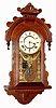 C.1990, Korean, 8-day spring driven wall clock, similar to a hanging gingerbread.