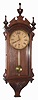 Mixed lot, C.1875. Ansonia Brass and Copper Co, case titled "ANSONIA", now with a Welch short drop school movement, and some broom handle dowels set in place to hole the dial.