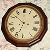 C.1890, Seth Thomas, EIGHT DAY LEVER, timepiece, in a dodecagon walnut veneered case, using robust double spring time only movement with seconds hand.