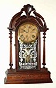C.1890, Gilbert? Copy of a Kroeber "Texas" model, we could not find this attractive model in several books; 8-day time/strike mantel clock.