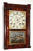 C.1830, Seth Thomas, 30-hour time/strike wood movement half column and splat (short) shelf clock with restorations.