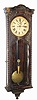 C.1850, German, 1-Wt Vienna Regulator, late Biedermeier, with profuse brass inlay, as-found, dirty from storage.