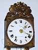 C.1840, French, Dagan, Avignon, Comptoise wall clock, Crown-verge, 8-day bell strike (prayer repeat also) with porcelain dial, as-found from storage.