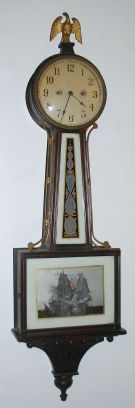 New Haven Clock Co., WILLARD model banjo timepiece, 30 day, spring. C.1925. — Antique Clocks Price Guide