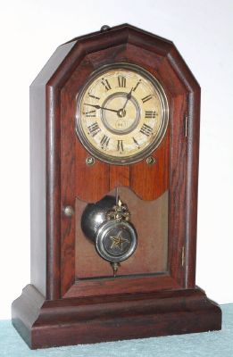 Seth Thomas Clock Co., NASHVILLE, rosewood mantel clock, from the City Series, 8-day, time and bell strike. C.1880. — Antique Clocks Price Guide