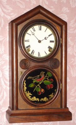 E. Ingraham and Co., DORIC, rosewood shelf clock, 8-day, time and gong strike, spring. C.1880. — Antique Clocks Price Guide