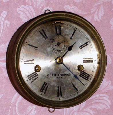 Seth Thomas, Double spring, 8-day ship's timepiece, in a nickeled brass case. C.1925. — Antique Clocks Price Guide