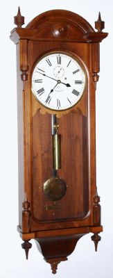 Seth Thomas Clock Co., Thomaston, Conn, "REGULATOR No. 6", in walnut, 8-day, weight driven, in a walnut case, serial No. 310 of 4000. C.1976. — Antique Clocks Price Guide