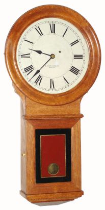 E. Howard and Co., Boston, "REGULATOR No. 70", oak cased round drop timepiece, weight driven, 8-day.C.1905. — Antique Clocks Price Guide
