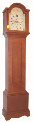 Riley Whiting, Winchester, Conn, 30-hour wooden works tall clock, 2-wt, with case restorations. C.1825. — Antique Clocks Price Guide