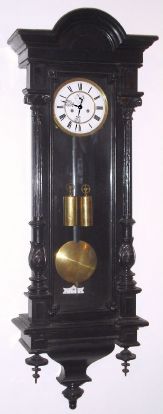 German, 2-Wt Vienna Regulator in the alt deutsch style, movement not original to the case. C.1880. — Antique Clocks Price Guide