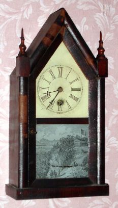 Wm. L. Gilbert and Co., 30-hour miniature steeple case timepiece. C.1860. — Antique Clocks Price Guide