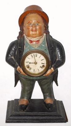 American, "JOHN BULL" cast iron blinker, the eyes moving up and down with each tick. C.1860. — Antique Clocks Price Guide