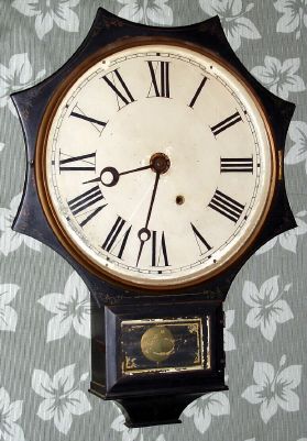 Terry Clock Co., Waterbury, Conn, "Model 100" iron cased star octagon, 8-day time only, winds at 5, C.1870 — Antique Clocks Price Guide