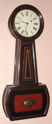 E. Howard and Co., BANJO No. 4, in a rosewood grained cherry case, 8-day weight driven. C. 1880. — Antique Clocks Price Guide