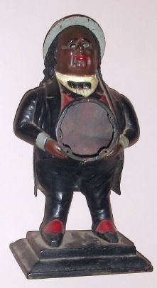 Case only, Iron Blinker, "John Bull", in old paint, includes eye assembly, casting with sig: T. Kennedy, Patent Applied for 1856, C.1860 — Antique Clocks Price Guide