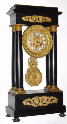 Mixed lot, a large C.1860 French Empire style case with a C.1900 "A-1" French movement now soldered to the dial plate. — Antique Clocks Price Guide