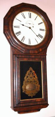 Seth Thomas Clock Co., "REGULATOR, No. 1, EXTRA", in rosewood, with premium round movement with beat set feature, 8-day, weight, 14 inch dial, c.1870. — Antique Clocks Price Guide