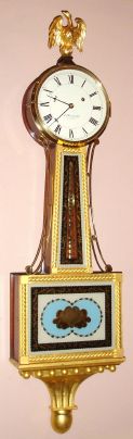 E. Howard and Co., Boston, Gilt rope front presentation banjo, reissue, serial No. 213, weight driven, 8-day, C.1990. — Antique Clocks Price Guide