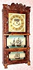 Barnes, Bartholomew and Co., Bristol, Conn, triple deck shelf clock, 2-wt, 8-day, time and gong strike, carved column and splat with paw feet, mahogany. C. 1835.