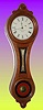 Repro Howard No. 10 Figure 8 Wall clock in walnut, with well made 8-day weight movement signed "Cline". C. 1980.