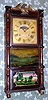 Birge, Mallory and Co., triple deck shelf clock with eagle splat, with large strap brass, roller pinion movement, 8-day, 2-wt. C. 1840.