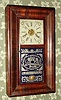 E. N. Welch Mfg. Co., OG shelf clock, time, strike and outboard alarm, 8-day, 2-wt. C. 1865.