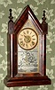 Ansonia Clock Co., "SHARP GOTHIC, VP" or Steeple clock, time, strike and alarm, 8-day. C. 1883.