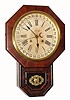 Waterbury Clock Co., "DROP OCTAGON RC, Calendar", in rosewood, 8-day time and strike with central calendar hand. C.1881.